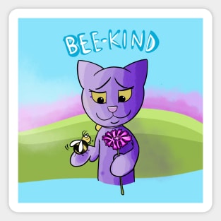 Bee Kind Little Cat Sticker